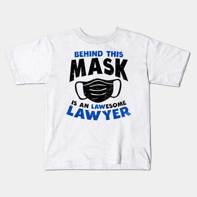 Attorney Shirt | Mask Lawesome Lawyer Gift Kids T-Shirt by Gawkclothing